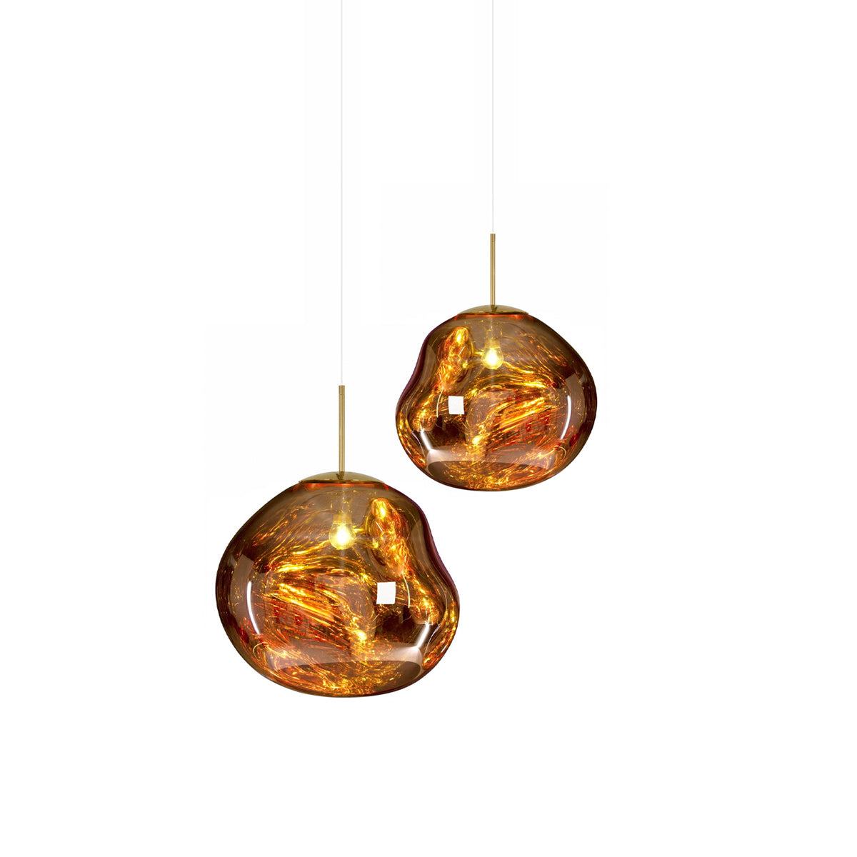 Modern Lava-Effect Irregular Glass Cluster Pendant Light