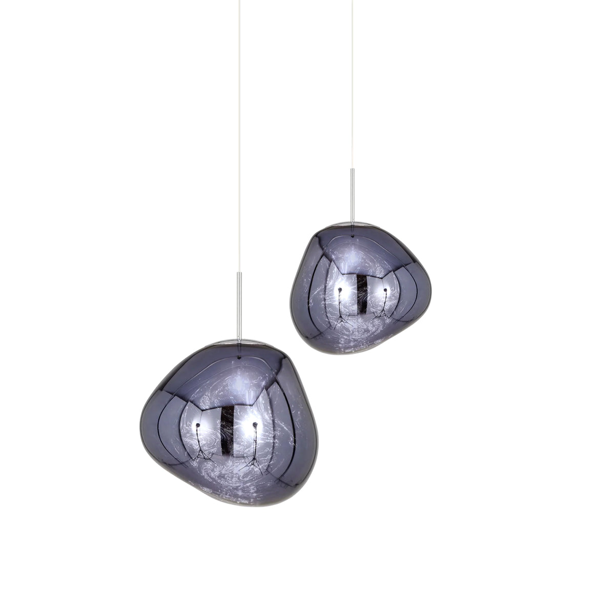 Modern Lava-Effect Irregular Glass Cluster Pendant Light