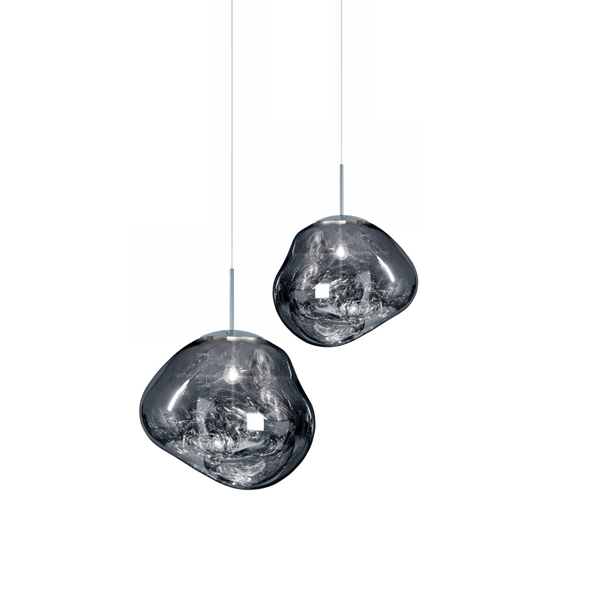 Modern Lava-Effect Irregular Glass Cluster Pendant Light
