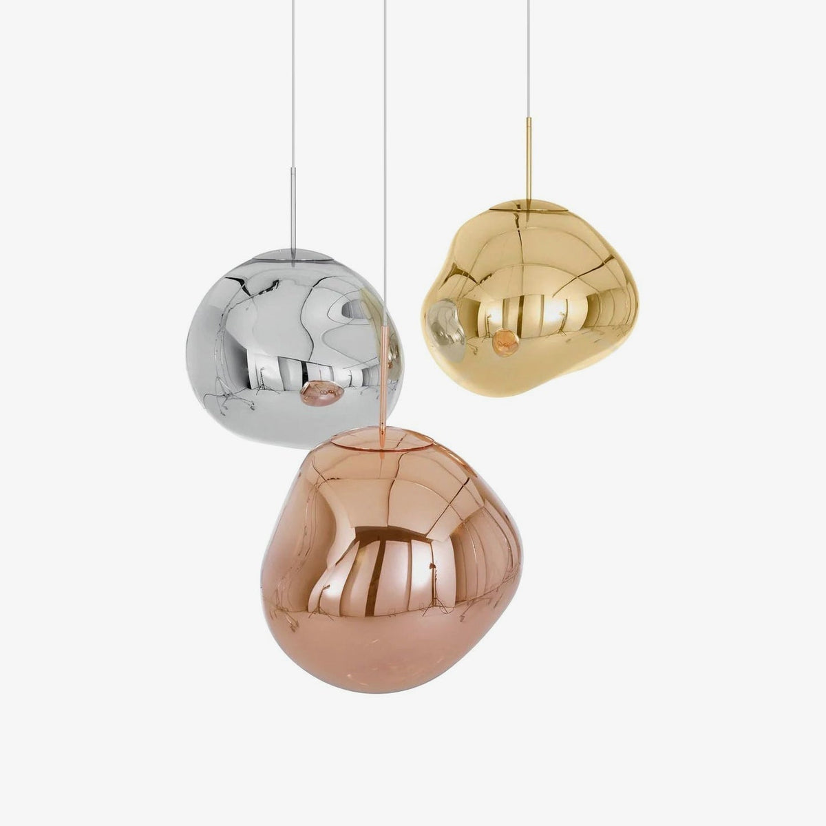 Modern Lava-Effect Irregular Glass Cluster Pendant Light