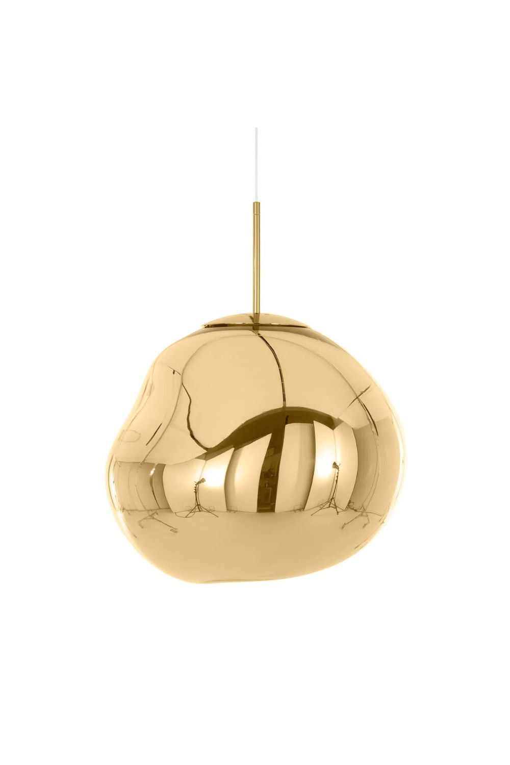 Lampa wisząca w kształcie kopuły z efektem lawy i lustrzanym wykończeniem, 4 rozmiary