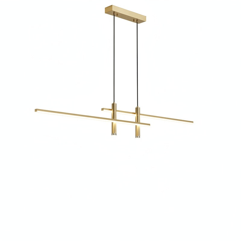 Modern LED Linear Pendant Light with Remote, Dimmable