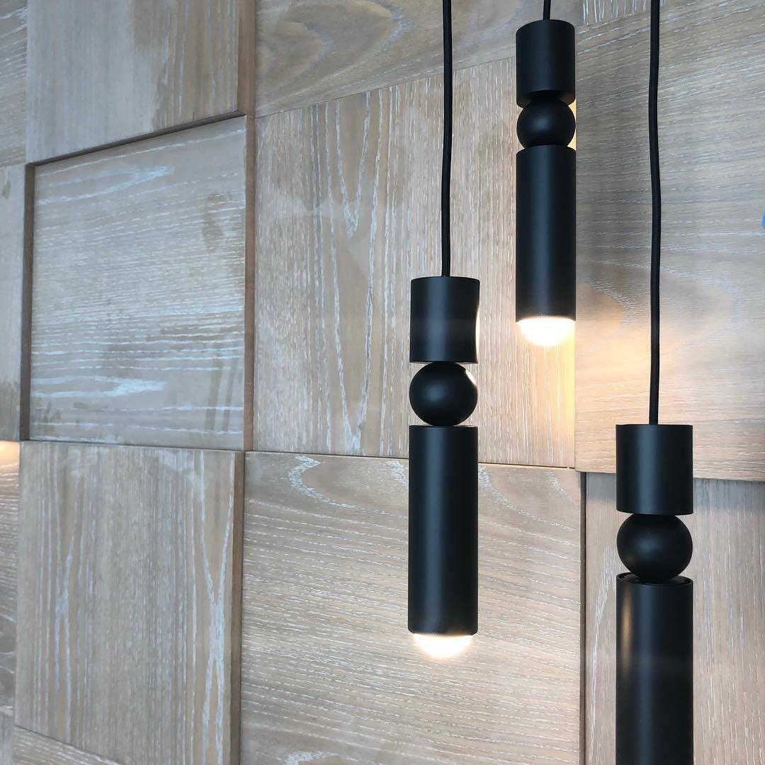 Modern Pendant Light with Sphere and Cylinder Design