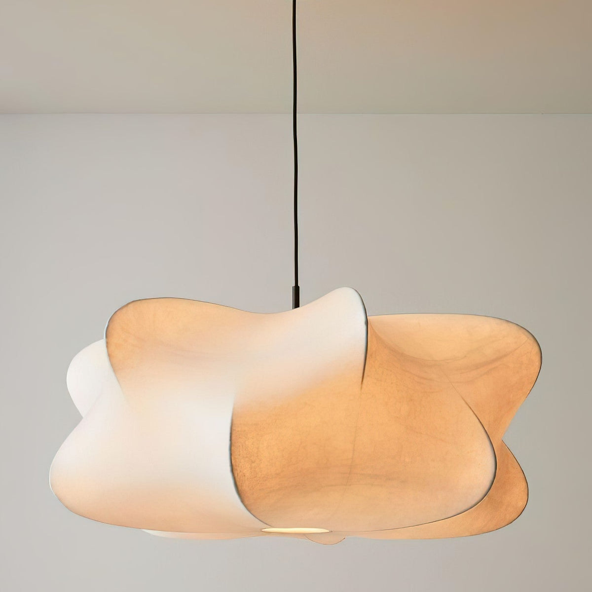 Cloud Shade Pendant Light in Mulberry Silk, 40-60 cm