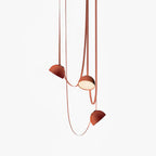 Hemisphere Pendant Lights on Leather Look Straps