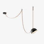 Hemisphere Pendant Lights on Leather Look Straps