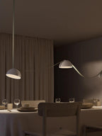 Hemisphere Pendant Lights on Leather Look Straps