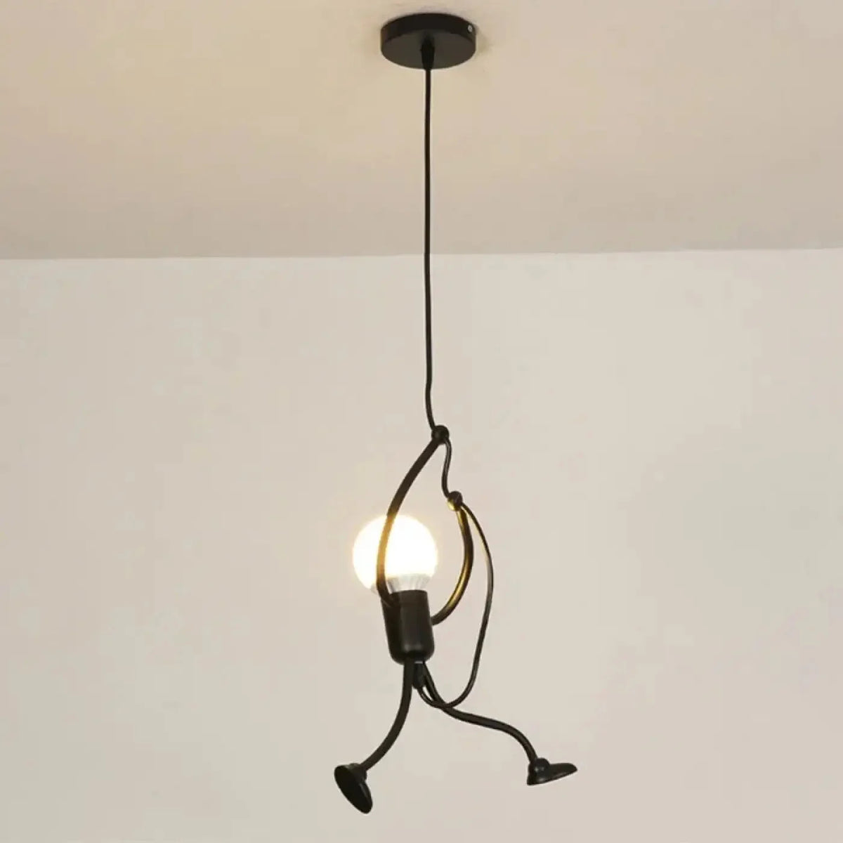 Hanging Figure Pendant Light in Metal, E27