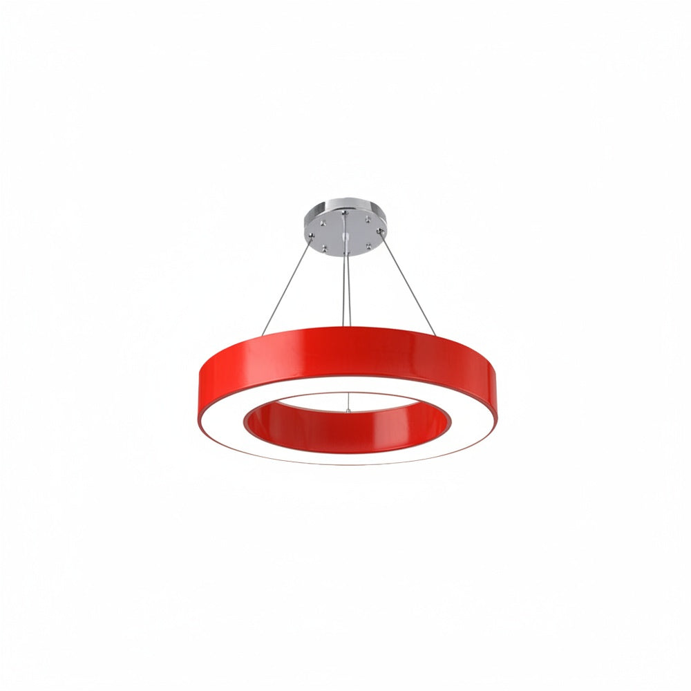 Modern Ring Pendant Light for Kids Rooms with Acrylic O Shade