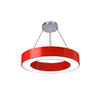 Modern Ring Pendant Light for Kids Rooms with Acrylic O Shade