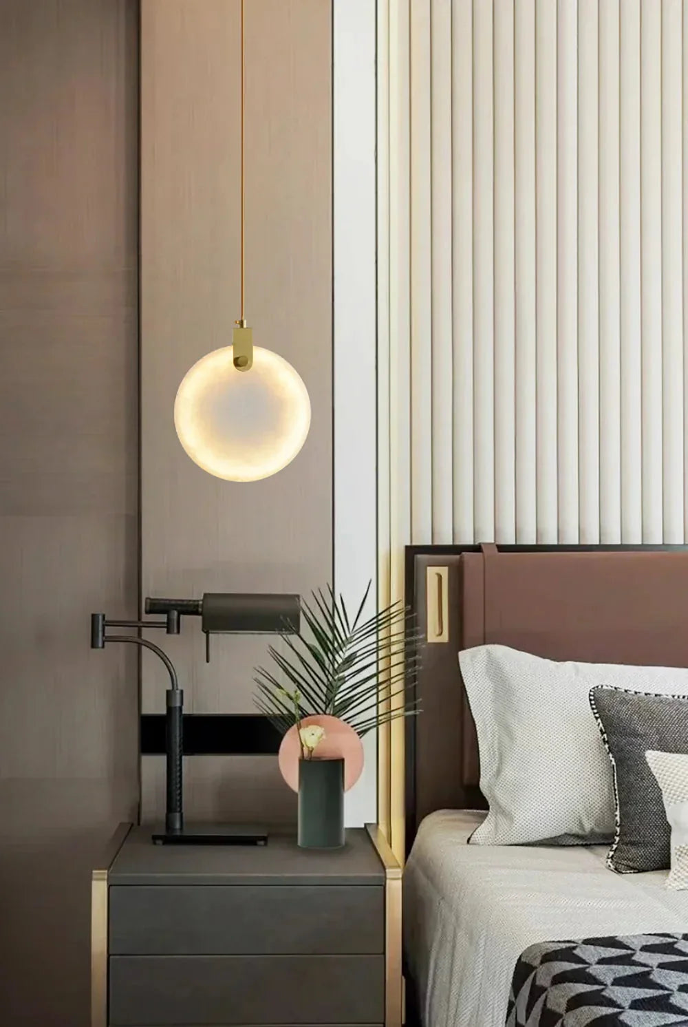 Natural Marble Globe Pendant Light, 5 to 24 Lights