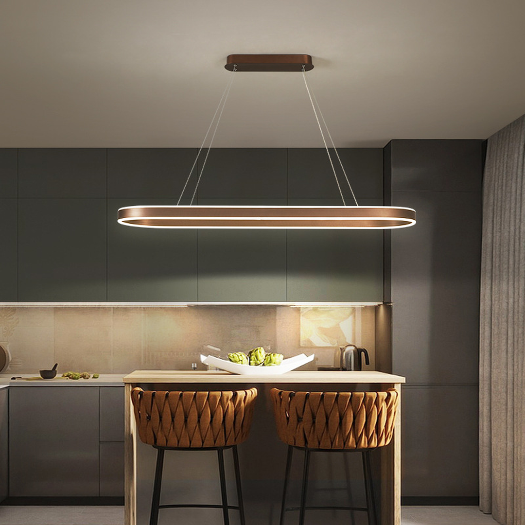 Modern Oval LED Pendant Light, Dimmable, 80 to 120 cm