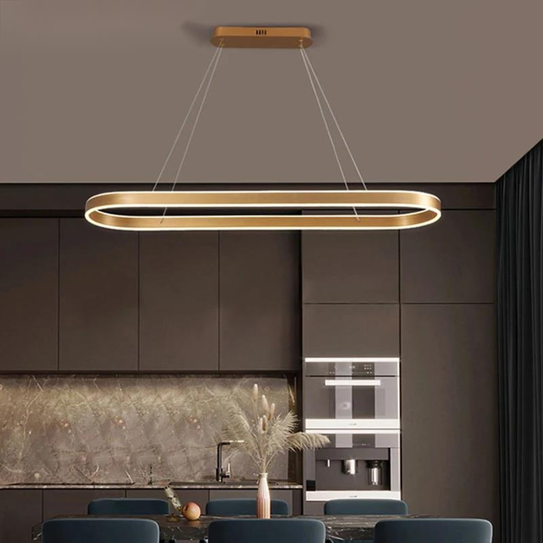 Modern Oval LED Pendant Light, Dimmable, 80 to 120 cm