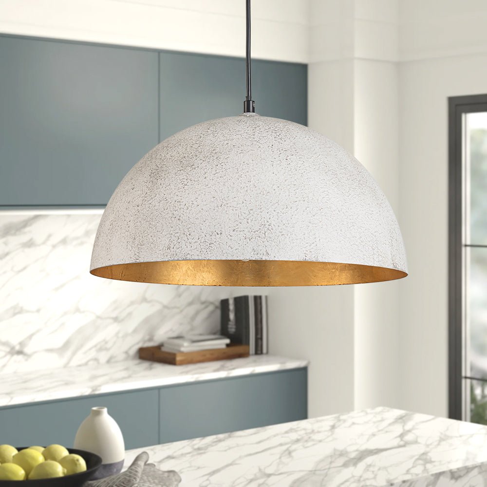 Dome Pendant Light with Gold Leaf Interior, 38 or 60 cm