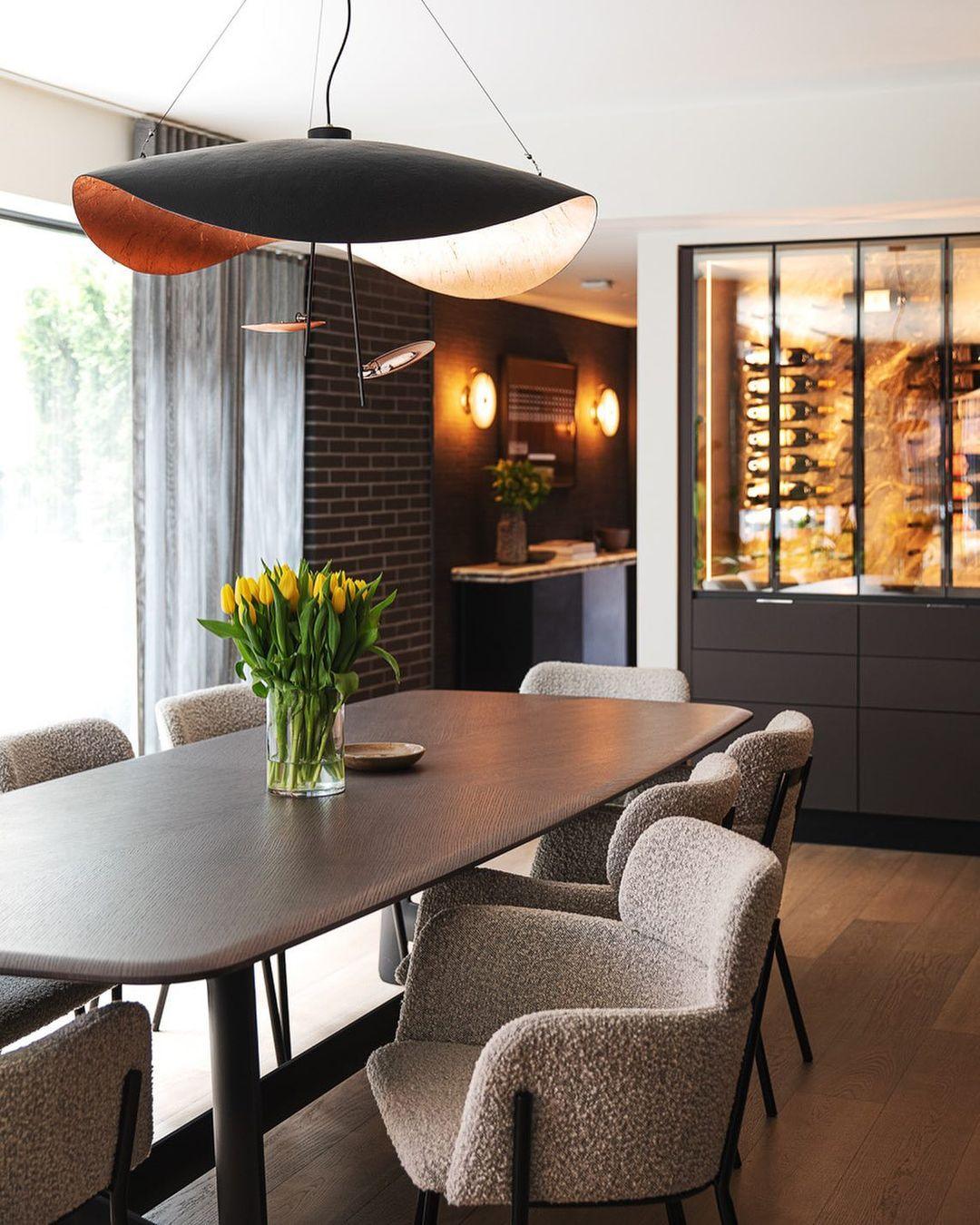 Modern Curved Shade LED Pendant, 3 Colour Temperatures