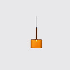 Modern Cylindrical Glass Pendant Light in Four Glass Colours