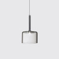 Modern Cylindrical Glass Pendant Light in Four Glass Colours