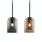 Bell Shaped Glass Pendant Light with Adjustable Cable, E27