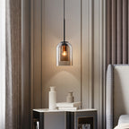 Bell Shaped Glass Pendant Light with Adjustable Cable, E27