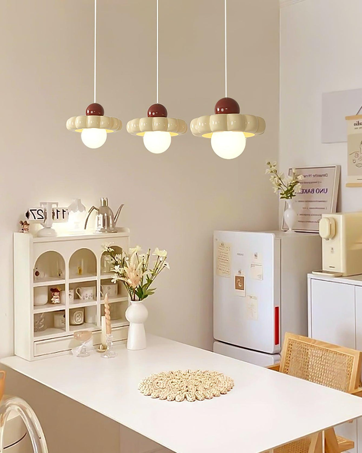 Retro Cloud Pendant Light with Globe Diffuser, G9