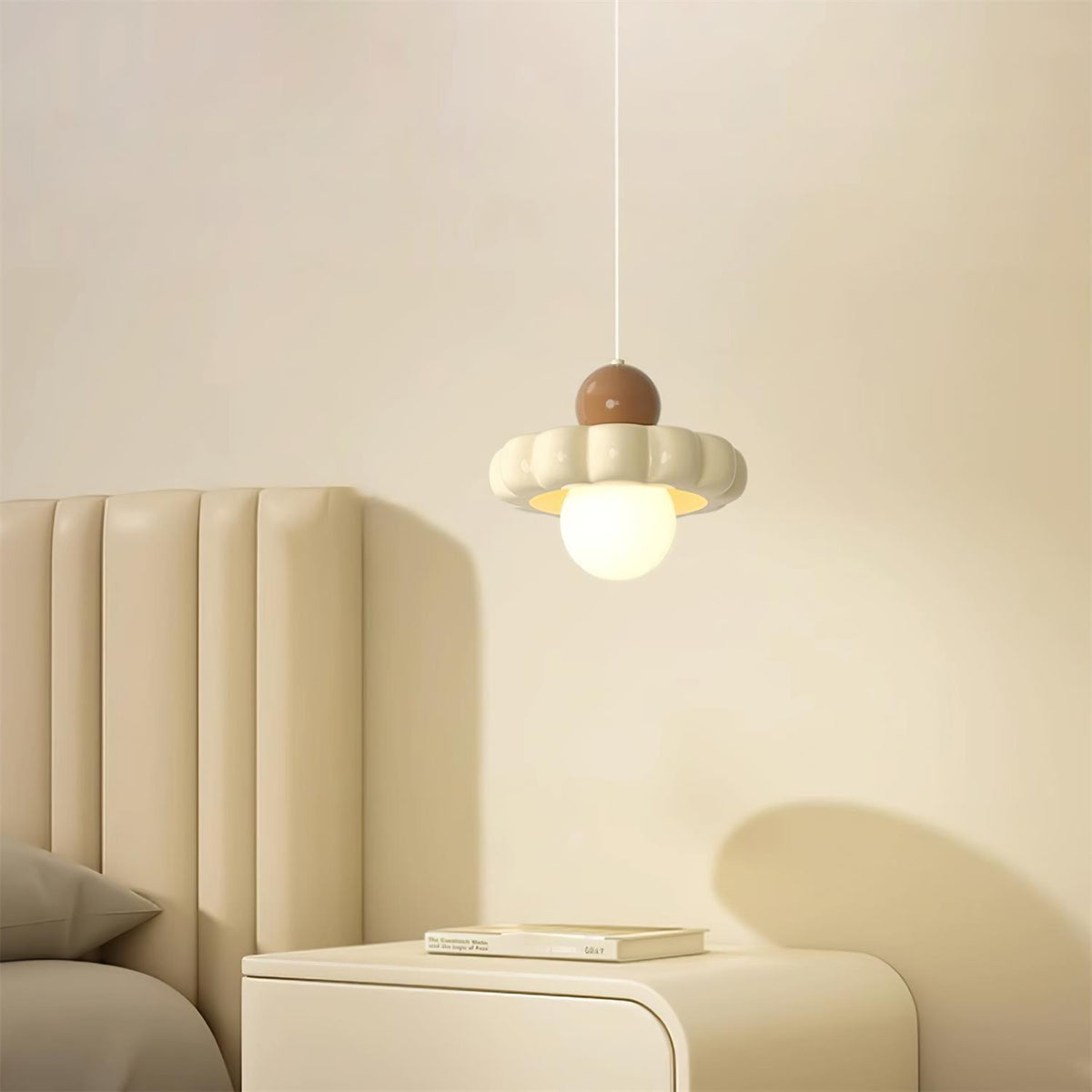 Retro Cloud Pendant Light with Globe Diffuser, G9