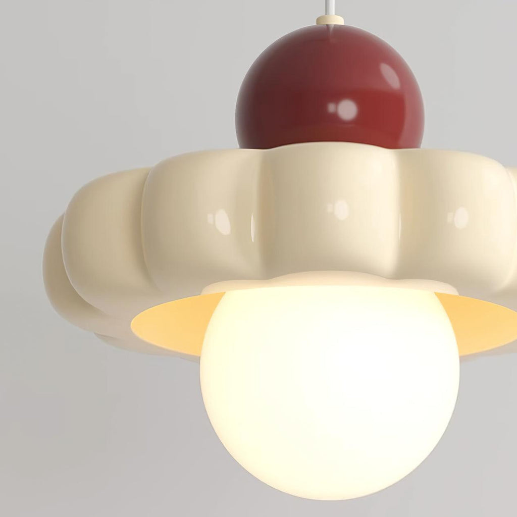 Retro Cloud Pendant Light with Globe Diffuser, G9