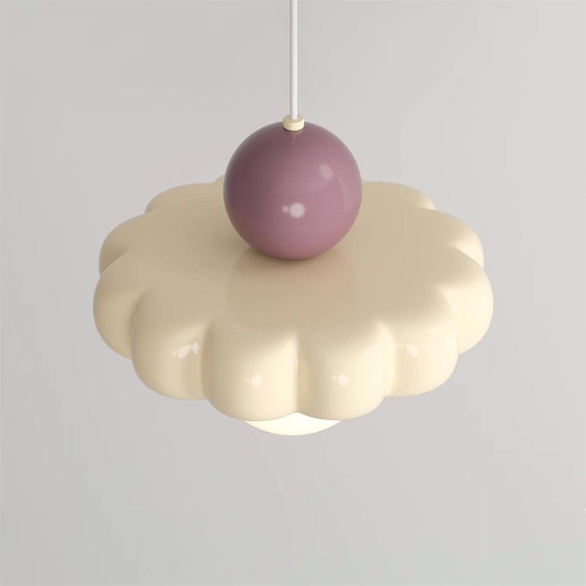 Retro Cloud Pendant Light with Globe Diffuser, G9