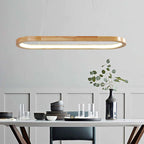 Scandi Oval Wood Pendant Light with Acrylic Diffuser