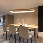 Scandi Oval Wood Pendant Light with Acrylic Diffuser