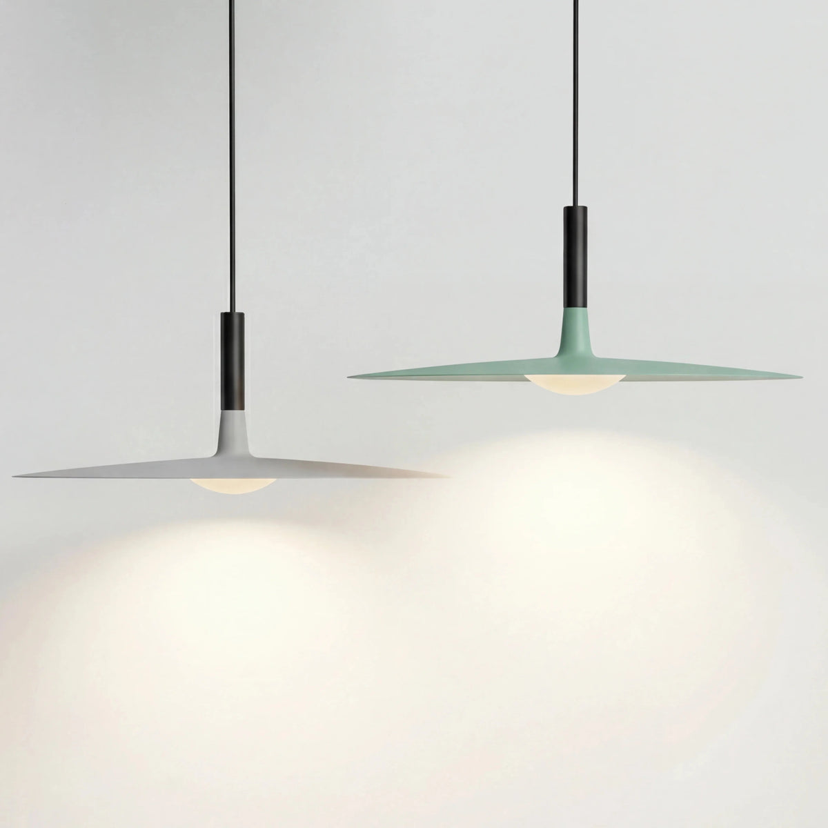 Scandi Flat LED Disc Pendant Light for Dining Tables