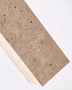 Scandi Travertine Pendant Light with Wood Detail