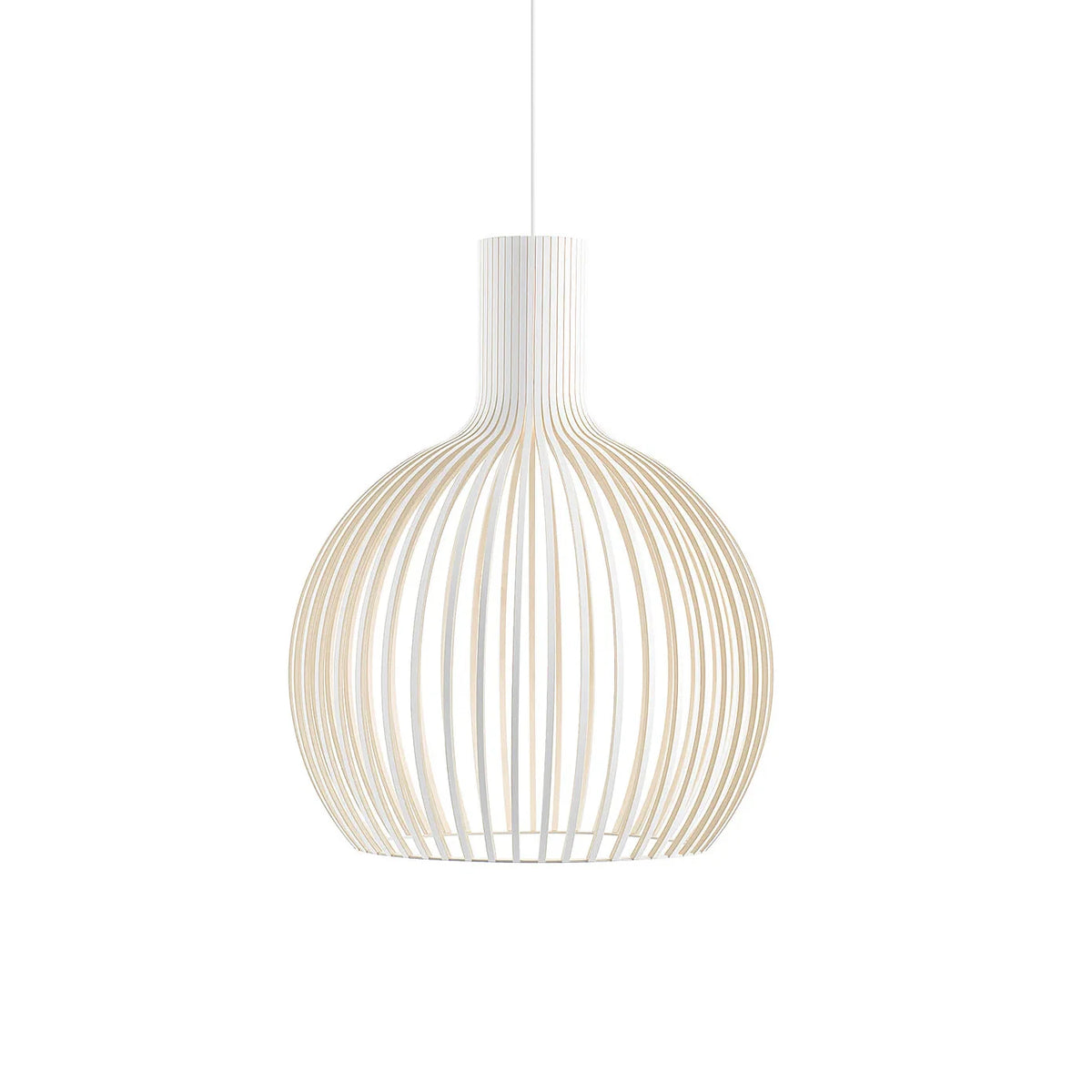 Wood Slat Cage Pendant Light, Scandi Japandi Style