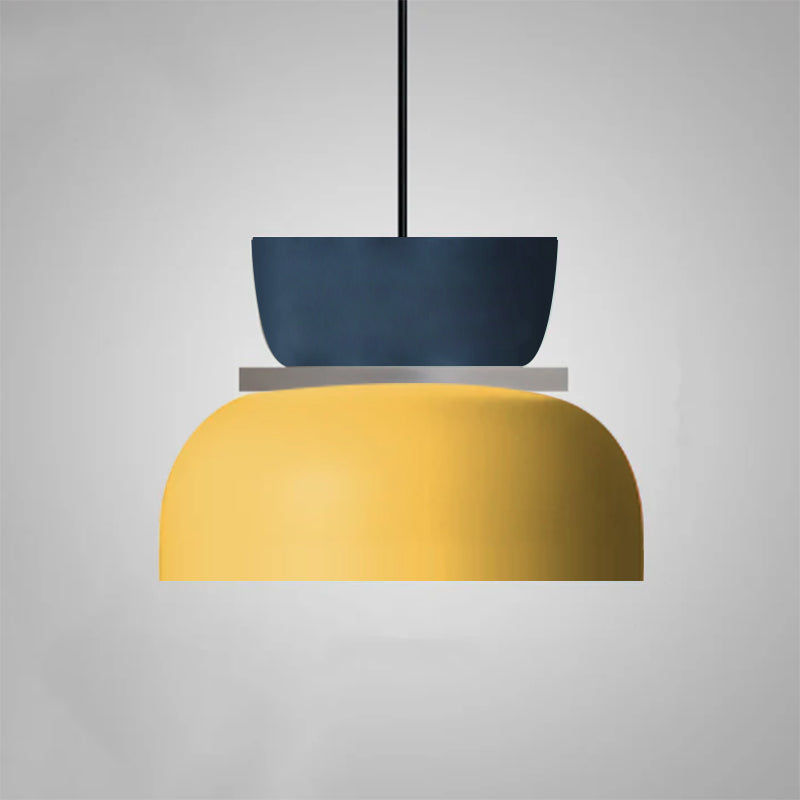Macaron Two Tone Pendant Light with Layered Shade