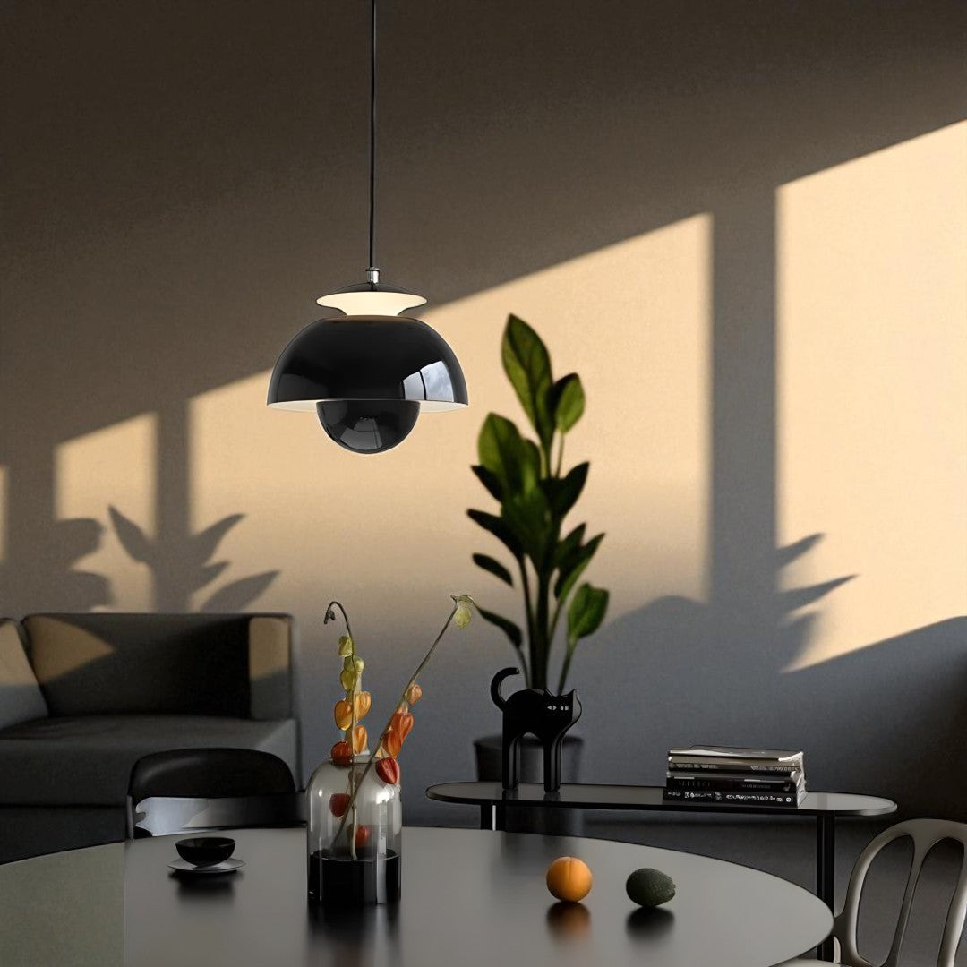 Scandi Sphere Pendant Light with Flower Bud Shape, LED Included