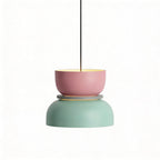 Scandi Colour Block Pendant Light, E27, Compact Shade
