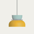 Scandi Colour Block Pendant Light, E27, Compact Shade