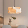 Wabi-Sabi Pendant Light with Organic Silk Shade in Beige