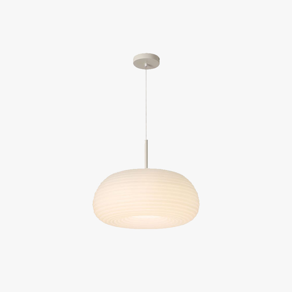 Scandi Ribbed Acrylic Pendant Light, Dimmable