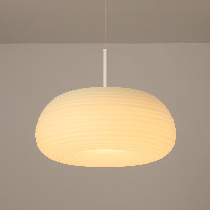 Scandi Ribbed Acrylic Pendant Light, Dimmable