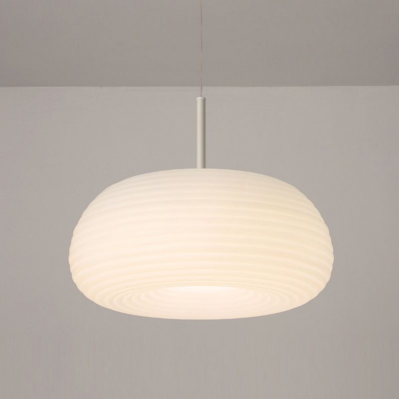 Scandi Ribbed Acrylic Pendant Light, Dimmable