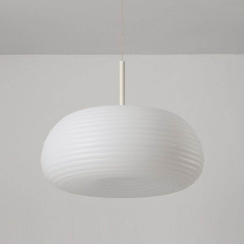 Scandi Ribbed Acrylic Pendant Light, Dimmable