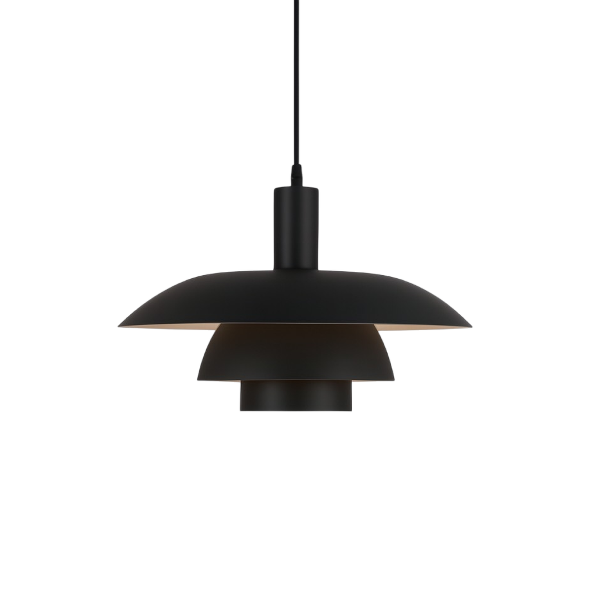 Scandi Tiered Metal Pendant Light with Built-In Dimmer