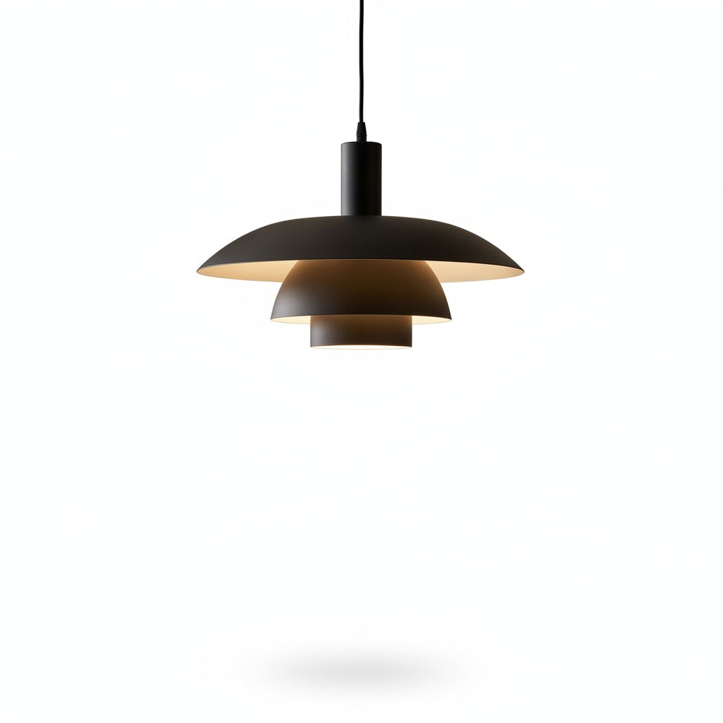 Scandi Three Tier Cone Pendant Light, Matt Finish