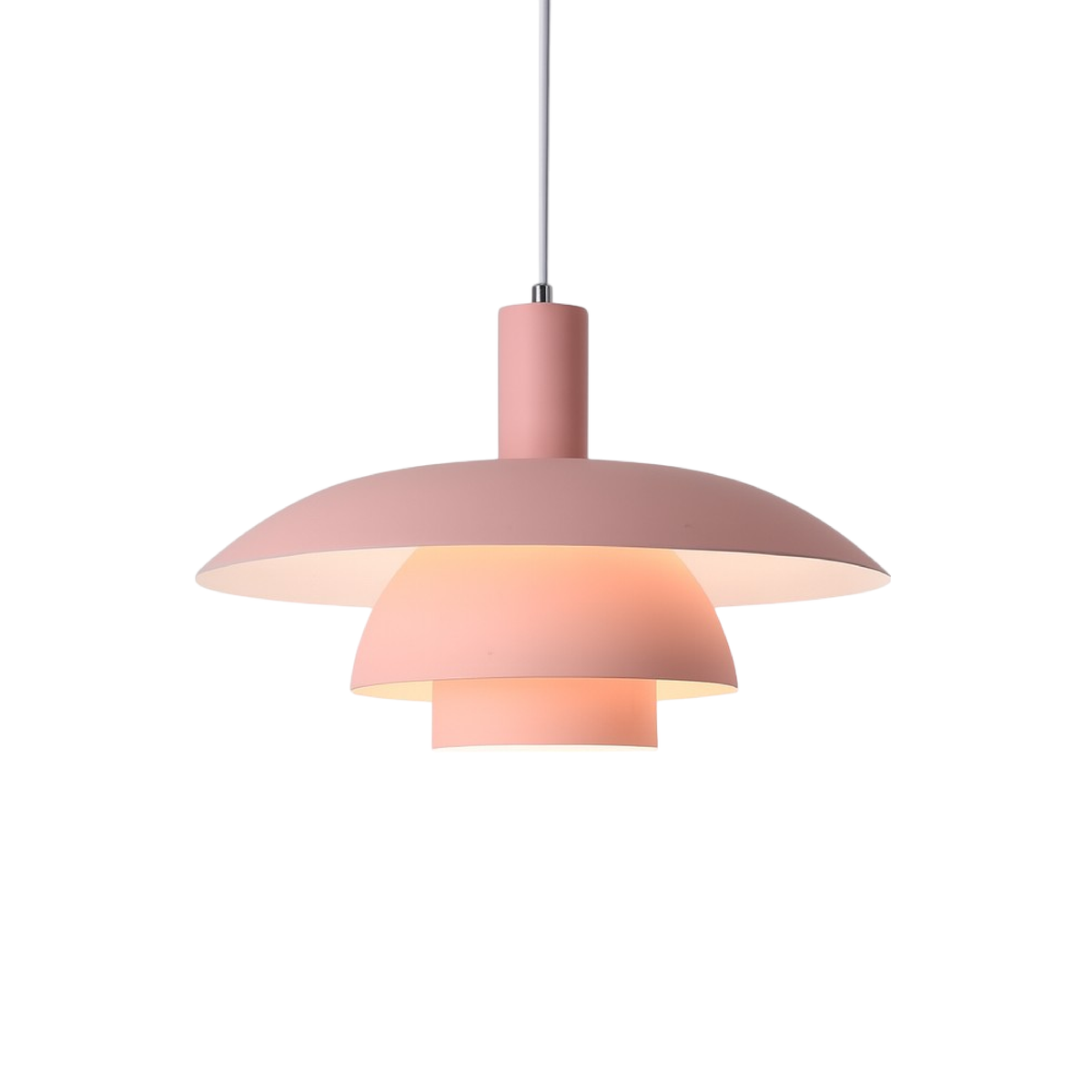 Scandi Three Tier Cone Pendant Light, Matt Finish