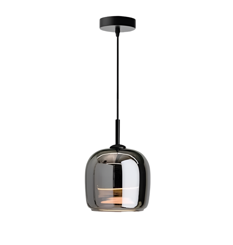 Scandi Smoked Glass Pendant Light, E27, 1 to 3 Shades