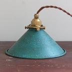 Rustic Cone Metal Pendant Light with Twisted Cable, E14