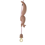 Art Deco Squirrel Pendant Light with Pine Cone Holder