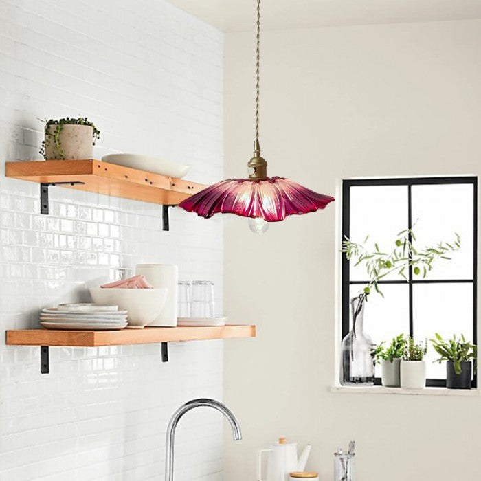 Lotus Flower Pendant Light with Adjustable Cord, 35 cm