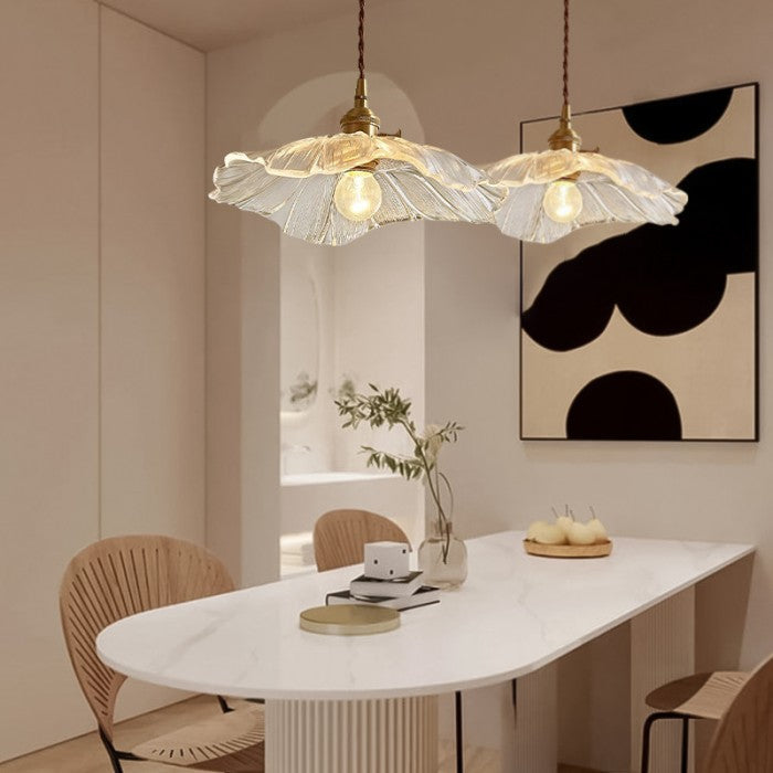 Lotus Flower Pendant Light with Adjustable Cord, 35 cm