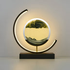 LED Sand Art Table Lamp, Dimmable with Remote Control